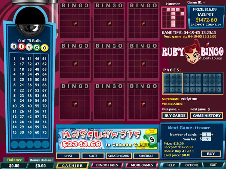 Ruby Bingo Screenshot