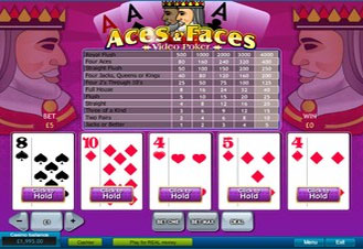 Aces And Faces Video Poker