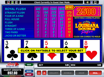 Louisiana Double Video Poker